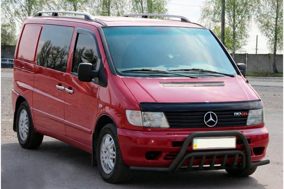Mercedes Vito W638 1996–2003 Frontbåge med sidobågar WT002 Plus Black (rostfritt stål) Foto 2