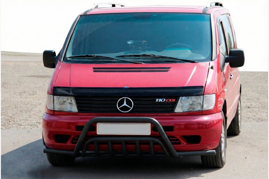 Mercedes Vito W638 1996–2003 Frontbåge med sidobågar WT002 Plus Black (rostfritt stål) Foto 1