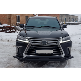 Frontbåge ST014 Black (2015+, rostfritt stål) Lexus LX570/450d 2008–2022 foto 2
