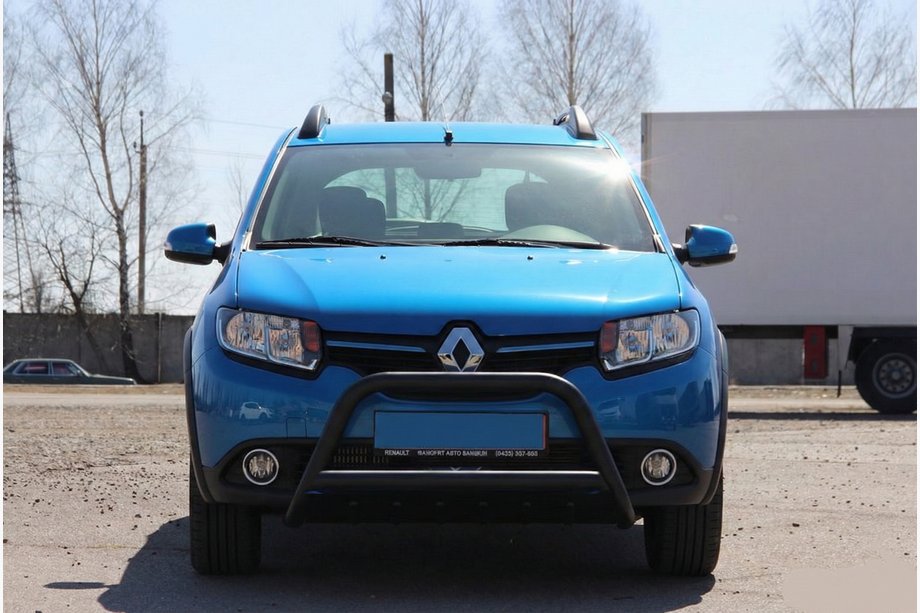 Renault Sandero 2013–2022 Frontbåge WT006 Black (rostfritt stål) Image