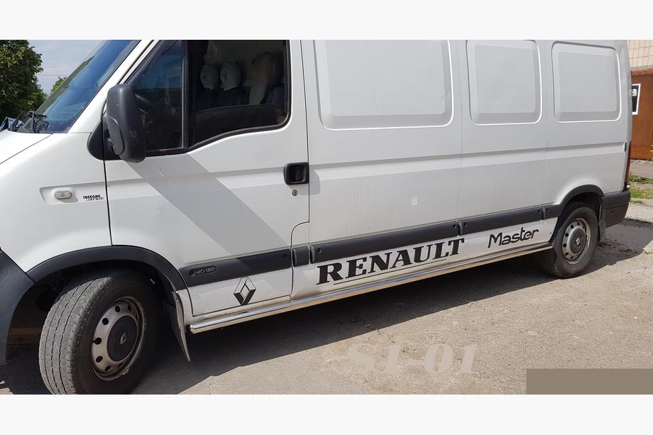 Renault Master 1998–2010 Sidorör (2 st, rostfritt) Lång hjulbas Image