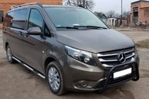 Mercedes Vito/V-klass W447 2014– Frontbåge WT006 Black (rostfritt stål) foto 1
