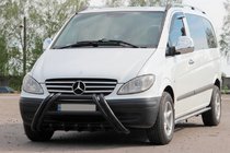 Mercedes Vito W639 2004–2014 Kelebek WT011 Black frontbåge i rostfritt stål foto 3