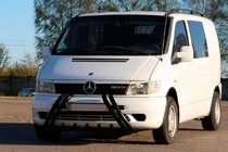 Mercedes Vito W638 1996–2003 Kelebek WT011 Black frontbåge i rostfritt stål foto 2