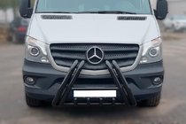 Mercedes Sprinter W906 2006–2018 Frontbåge F1-01 Black (2013-2018, rostfritt stål) foto 2
