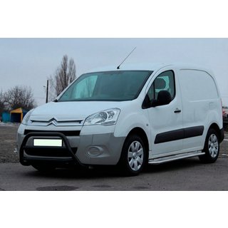 Frontbåge WT022 Black (rostfritt stål) Citroen Berlingo 2008–2018 foto 2