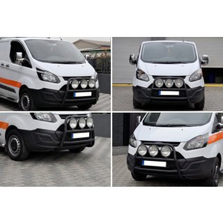 Frontbåge WT022 Black (rostfritt stål) Ford Custom 2013–2022 foto 4