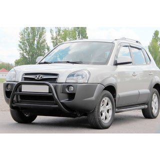 Frontbåge WT022 Black (rostfritt stål) Hyundai Tucson JM 2004– foto 2