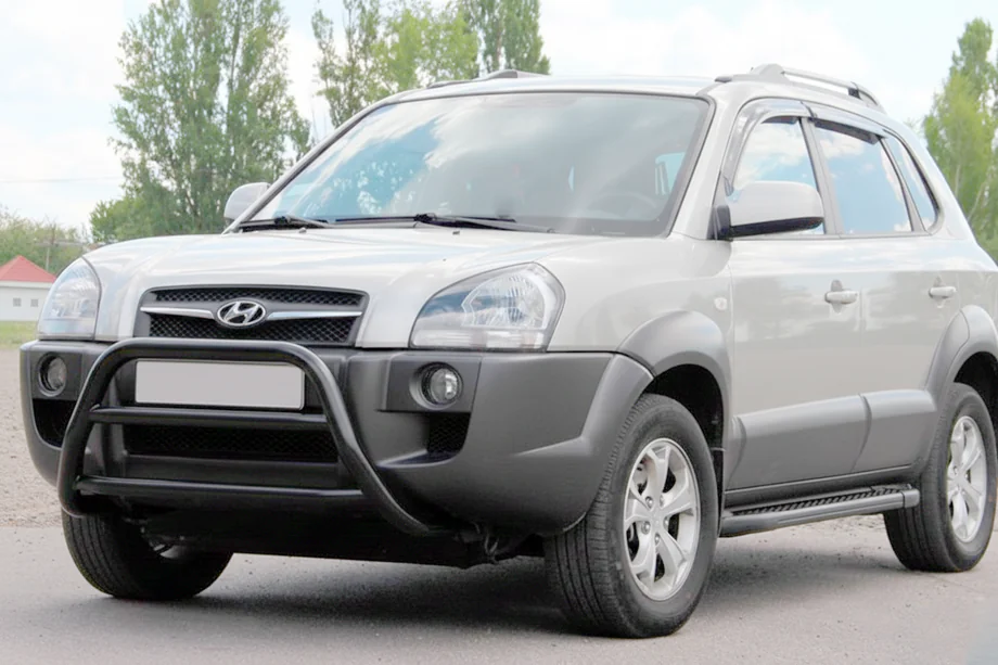 Hyundai Tucson JM 2004– Frontbåge WT022 Black (rostfritt stål) Foto 2
