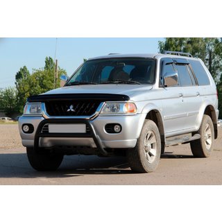 Frontbåge WT022 Black (rostfritt stål) Mitsubishi Pajero Sport 1996–2007 foto 3