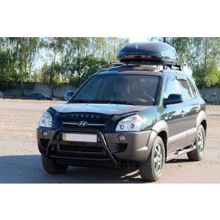 Frontbåge (bullbar) WT025 Black (rostfritt stål) Hyundai Tucson JM 2004– foto 2