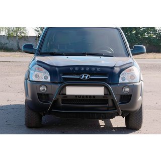 Frontbåge (bullbar) WT025 Black (rostfritt stål) Hyundai Tucson JM 2004– foto 3