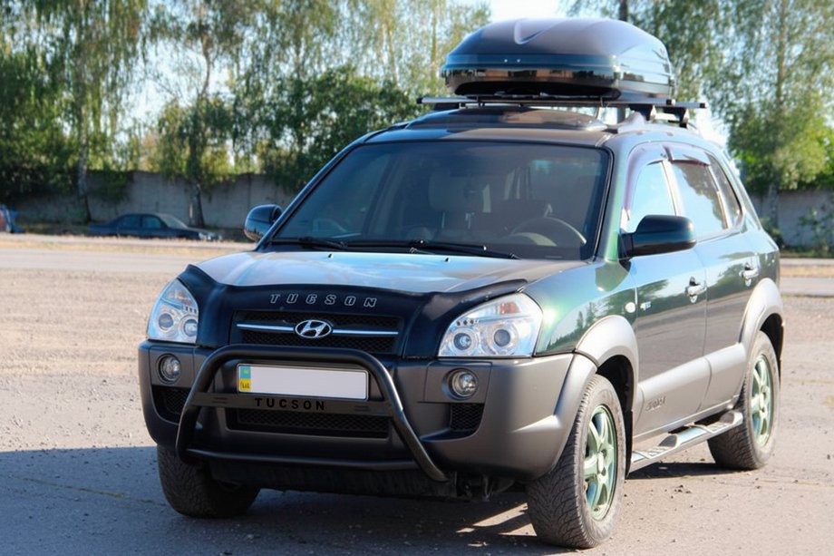 Hyundai Tucson JM 2004– Frontbåge (bullbar) WT025 Black (rostfritt stål) Foto 2