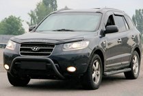 Hyundai Santa Fe 2 2006–2012 Frontbåge (bullbar) WT007 Black (rostfritt stål) foto 3