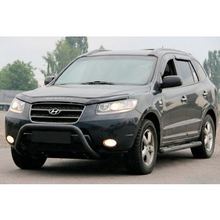 Frontbåge (bullbar) WT007 Black (rostfritt stål) Hyundai Santa Fe 2 2006–2012 foto 3