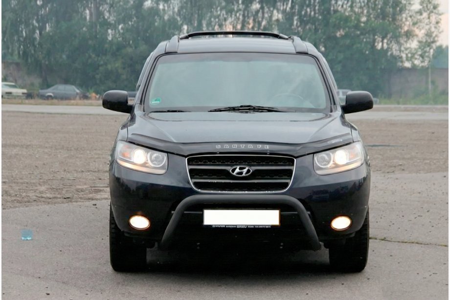 Hyundai Santa Fe 2 2006–2012 Frontbåge (bullbar) WT007 Black (rostfritt stål) Image