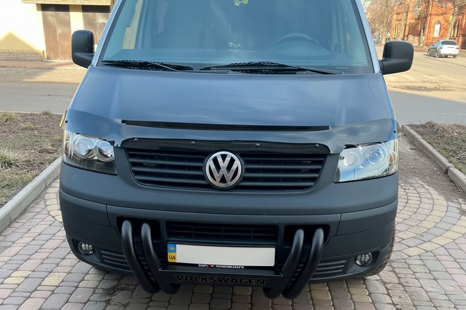 Volkswagen T5 Transporter 2003–2010 Frontbåge ST006-04 Nizdri Black (rostfritt stål) Foto 2