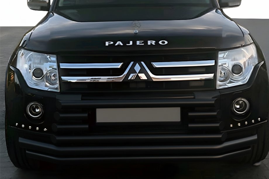 Mitsubishi Pajero Wagon IV 2006–2021 Frontbåge ST015-9 Black (rostfritt stål) Image