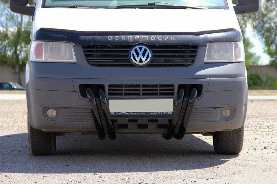 Volkswagen T5 Transporter 2003–2010 Frontbåge ST006-15 Nostrils Black (rostfritt stål) Foto 1