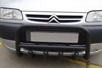 Citroen Berlingo 1996–2008 Frontbåge (bullbar) QT006 Black (rostfritt stål) foto 1