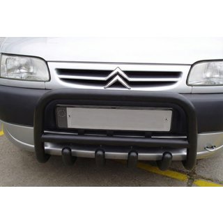 Frontbåge (bullbar) QT006 Black (rostfritt stål) Citroen Berlingo 1996–2008