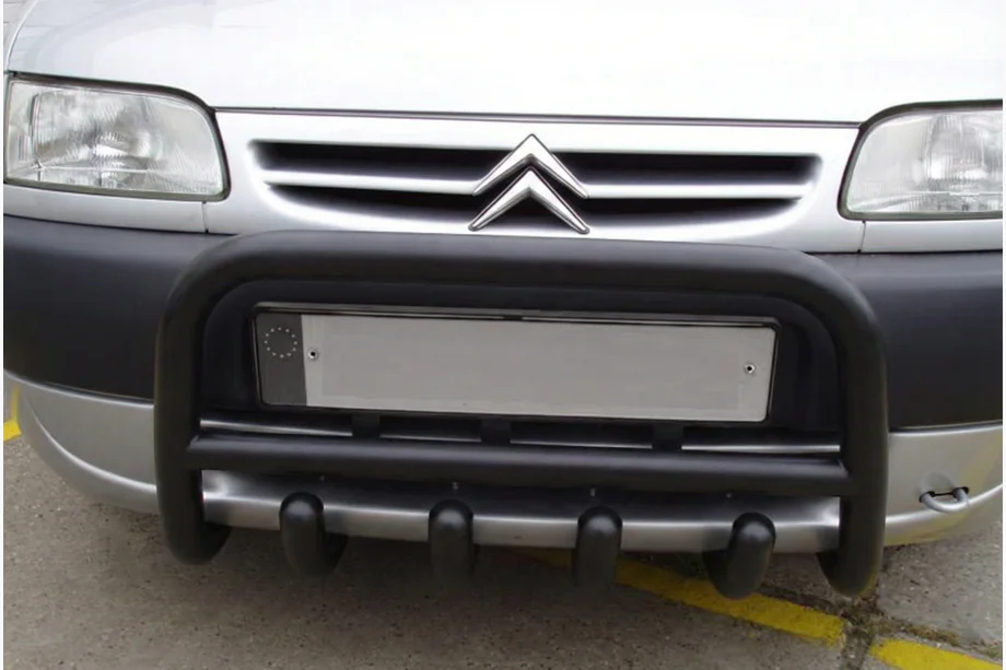 Citroen Berlingo 1996–2008 Frontbåge (bullbar) QT006 Black (rostfritt stål) Image