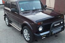 Lada Niva och Urban 1977– Frontbåge (bullbar) QT006 Black (rostfritt stål) foto 1