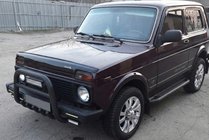 Lada Niva och Urban 1977– Frontbåge (bullbar) QT006 Black (rostfritt stål) foto 2