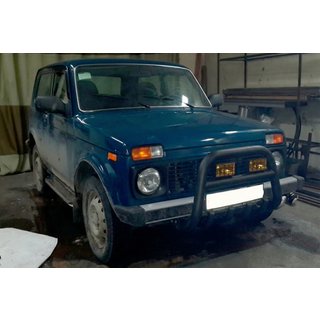 Frontbåge (bullbar) QT006 Black (rostfritt stål) Lada Niva och Urban 1977– foto 4