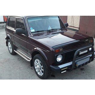 Frontbåge (bullbar) QT006 Black (rostfritt stål) Lada Niva och Urban 1977– foto 1