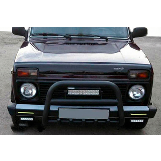 Frontbåge (bullbar) QT006 Black (rostfritt stål) Lada Niva och Urban 1977– foto 3