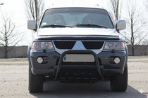 Mitsubishi Pajero Sport 1996–2007 Frontbåge QT006 Black (rostfritt stål) foto 1