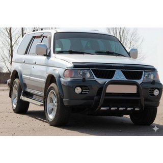 Frontbåge QT006 Black (rostfritt stål) Mitsubishi Pajero Sport 1996–2007 foto 2