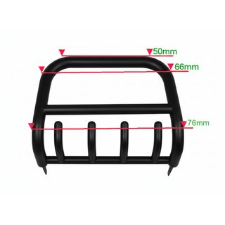 Frontbåge (bullbar) QT006 Black (rostfritt stål)