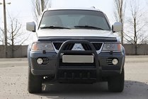 Mitsubishi Pajero Sport 1996–2007 Kängurubåge QT007 Black (rostfritt stål) foto 3