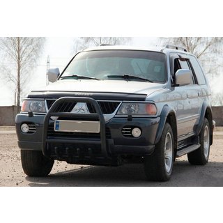 Kängurubåge QT007 Black (rostfritt stål) Mitsubishi Pajero Sport 1996–2007 foto 1