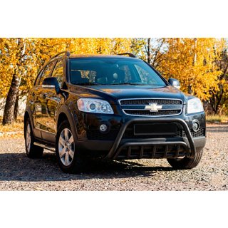 Frontbåge WT002 Black (rostfritt stål) Chevrolet Captiva 2006–2019 foto 2