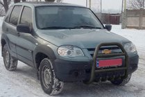 Chevrolet Niva 1998–2020 Kängurubåge QT007 Black (rostfritt stål) foto 3