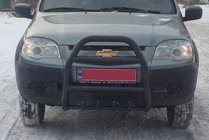 Chevrolet Niva 1998–2020 Kängurubåge QT007 Black (rostfritt stål) foto 2