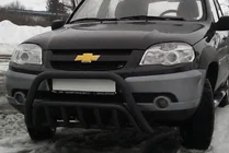 Chevrolet Niva 1998–2020 Kängurubåge WT002 Black (rostfritt stål) foto 1