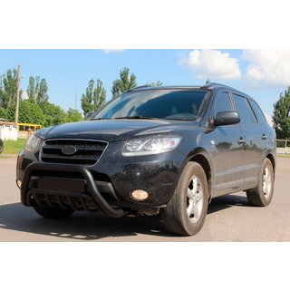 Frontbåge WT002 Black (rostfritt stål) Hyundai Santa Fe 2 2006–2012 foto 1