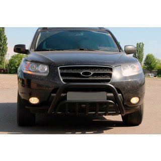 Frontbåge WT002 Black (rostfritt stål) Hyundai Santa Fe 2 2006–2012 foto 2