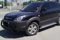 Hyundai Tucson JM 2004– Frontbåge WT002 Black (rostfritt stål) foto 2