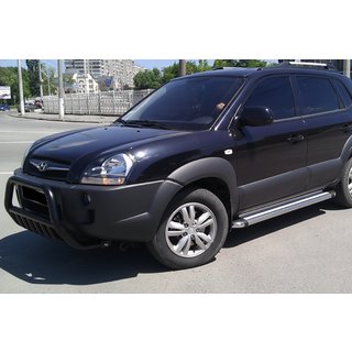 Frontbåge WT002 Black (rostfritt stål) Hyundai Tucson JM 2004– foto 2