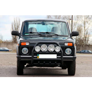 Frontbåge (bullbar) QT007 Black (rostfritt stål) Lada Niva och Urban 1977– foto 1