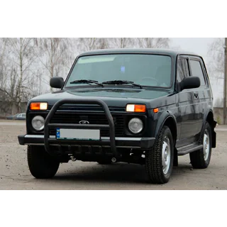 Frontbåge (bullbar) QT007 Black (rostfritt stål) Lada Niva och Urban 1977– foto 2