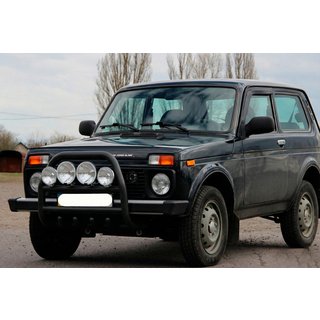 Frontbåge (bullbar) QT007 Black (rostfritt stål) Lada Niva och Urban 1977– foto 4