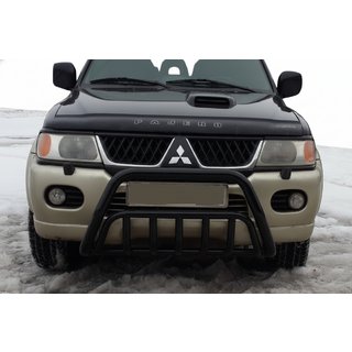 Kängurubåge WT002 Black (rostfritt stål) Mitsubishi Pajero Sport 1996–2007