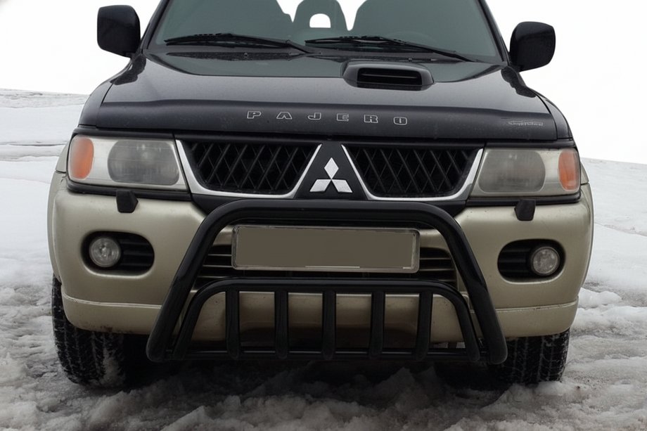 Mitsubishi Pajero Sport 1996–2007 Kängurubåge WT002 Black (rostfritt stål) Foto 1
