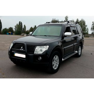Frontbåge (bullbar) QT007 Black (rostfritt stål) Mitsubishi Pajero Wagon IV 2006–2021 foto 2